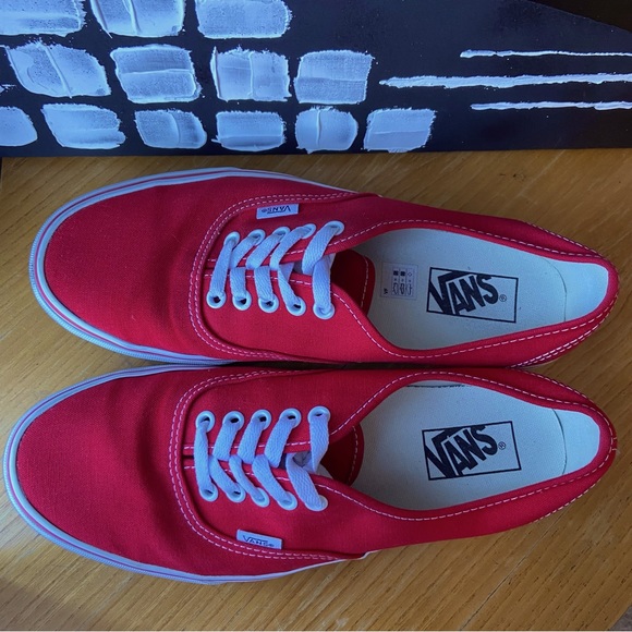 Authentic Red Vans - Picture 2 of 4